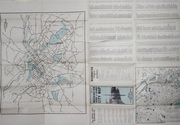 [Карта города Вашингтон, округ Колумбия]. Washington district of Columbia city map. Washington: Capitol souvenir company, [1942].